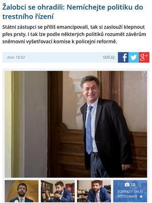 Žalobci se ohradili: Nemíchejte politiku do trestního řízení Ivo Ištvan Lenka Bradáčová Libor Vávra Vietnamem Hana Marvanová Pavla Zemana okrajová záležitost, za jedenáct let jsem tuto možnost použil