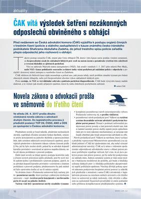 Bulletin advokacie, číslo Květen/2017; str.