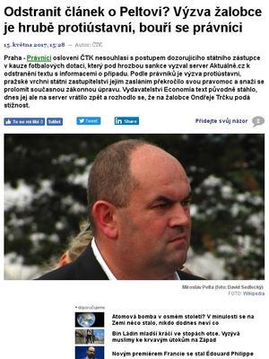 Odstranit článek o Peltovi?