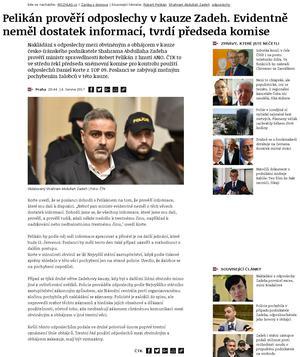 Pelikán prověří odposlechy v kauze Zadeh.