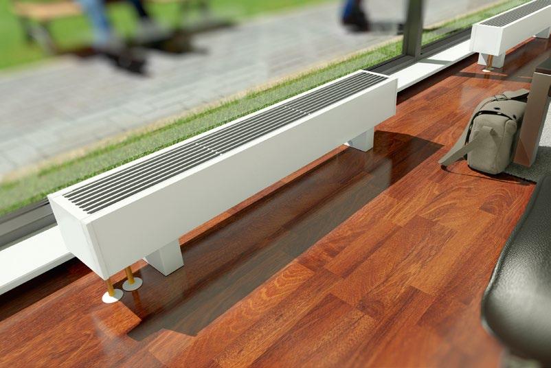 Výrobky vybavené ventilátorem a optimalizovanou konvekcí pro zvýšení účinnosti ve vytápění a chlazení Otopné lavice s ventilátorem KORALINE LV Otopná lavice s ventilátorem KORALINE LV KORALINE LV