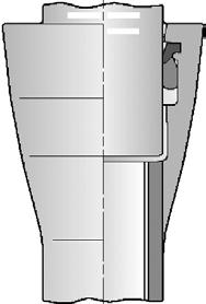 Typy hrdlových spojů pro trouby a tvarovky TYTON TYTON násuvný hrdlový spoj typ nejištěného spoje, použití pro přímé úseky potrubí. V lomech je nutné provést betonové zajišťovací bloky.