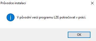 Pokud se během instalace vyskytne nějaký problém, zobrazí se na konci instalace chybové hlášení. V tom případě nás kontaktujte na zákaznické lince.