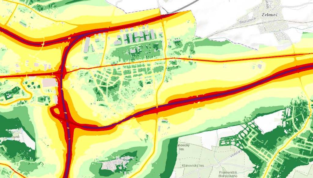 10: Strategická hluková mapa z provozu silniční