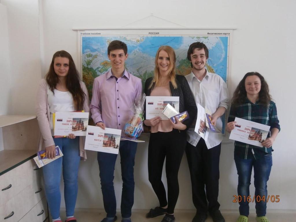 Eva Škopková. 1. místo obsadil Matěj Hašek (4. B), 2. místo Tereza Hynčicová (3. A). Tito žáci reprezentovali naši školu i v krajském kole. Krajské kolo se uskutečnilo ve středu 10. 3.