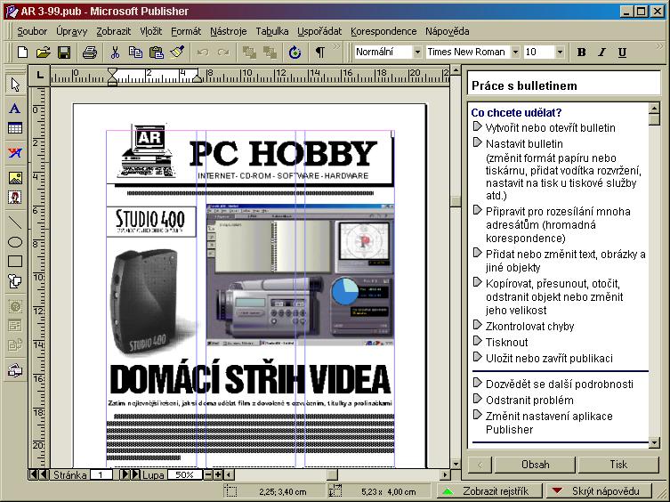 Jednou z oblastí, která se díky poèítaèùm pøesunula ze specializovaných pracoviš na pracovní stoly k PC je grafická úprava a tisk, tzv. desktop publishing, publikování ze stolu.