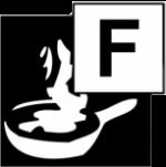 Třída požáru F: Požáry jedlých olejů a tuků rostlinné nebo živočišné tuky ve fritézách a ostatních kuchyňských přístrojích a zařízeních.
