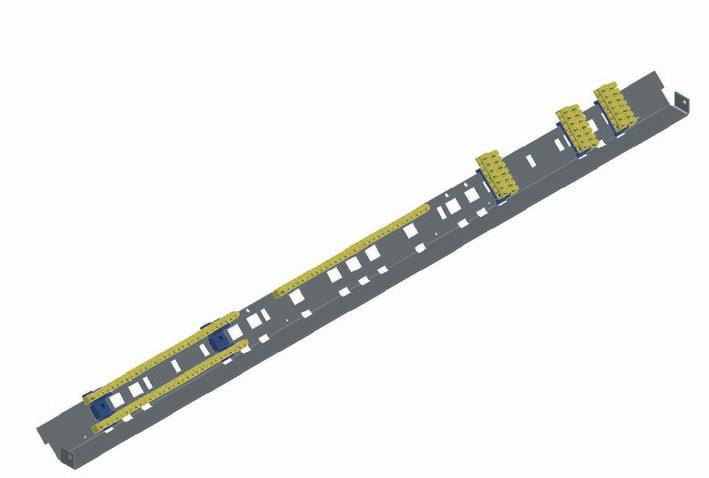 Rozváděčový systém Profi Plus Pro šířku skříně 800 mm Montáž svorkovnice na držák KT-3, svorkovnice horizontálně, využití pro rozbočení L, N vodičů. (KLV-)KL-.