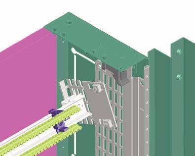 Rozváděčový systém Profi Plus Montáž svorkovnic (KLV-)KL na přístrojové lišty Příklad použití ve skříni v provedení pod omítku Držák TIW-1 musí být montován ohybem dovnitř a na vnitřní straně.