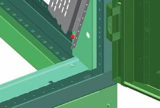 Rozváděčové skříně XVTL Postup montáže rámu z bočnic BPZ-MSW: 1. Vložení rámu na doní úchyt 2.