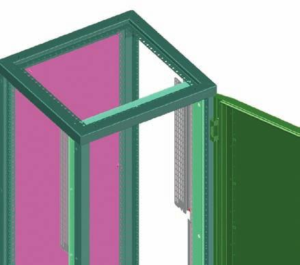 Rozváděčové skříně XVTL Krátký rám s bočnicemi BPZ-MSW pro částečnou výšku rozváděče Pro upevnění krycích desek ve zbylé části rozváděče se využije držáků BPZ-FPS Detail xvtl_011-1-18 xvtl_011-1-19