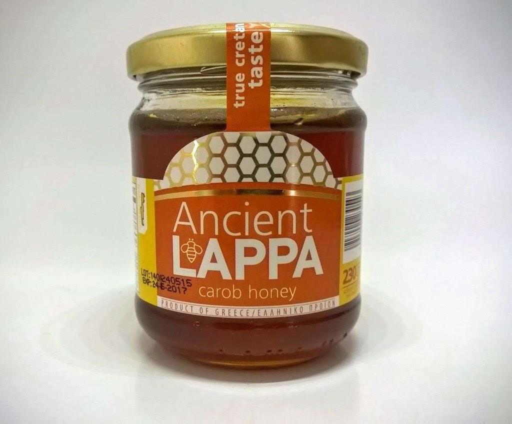 Karobový med 230gr (212,-Kč) Karobový med, který se shromažďuje v nedotčených horských oblastech Jižní Kréty.