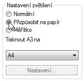 FUNKCE TISKU PŘIZPŮSOBENÍ TIŠTĚNÉHO OBRÁZKU VELIKOSTI PAPÍRU (Přizpůsobit na papír) Ovladač tiskárny umí přizpůsobit velikost tiskového obrazu velikosti papíru vloženého do zařízení.