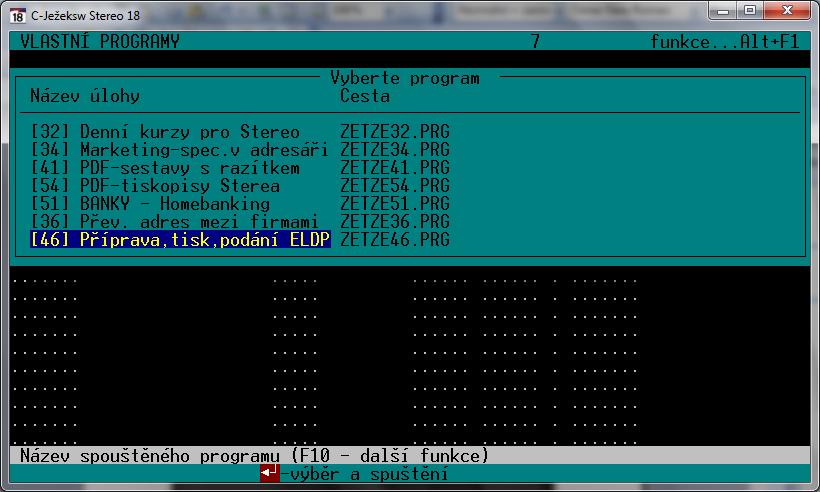 V seznamu mezd se pomocí kombinace kláves Ctrl+P vyvolá seznam připojených programů, vybere se tisk RELDP a