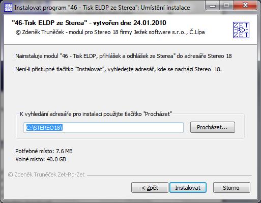 Možnost přístupu na www-stránky z internetového prohlížeče a následné stažení modulu je zachována pro případy, je-li Účto v počítači nepřipojeném k internetu.