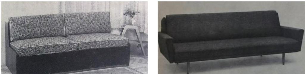 V podnikovém katalogu z roku 1972 byla souprava představena v hnědé barvě textilie.