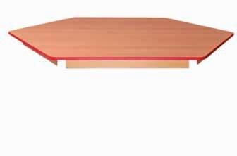Možnost výběru ze 6 barev ABS hran buk červená modrá zelená žlutá oranžová B U K - všechny rohy stolů jsou zaoblené a bezpečné 90 cm 80 cm Stolová deska BUK - čtverec Rozměr: 80 x 80 cm.