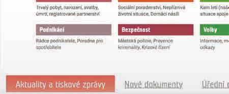 Řešení životních situací je realizováno vlastními texty nebo odkazy s postupy.