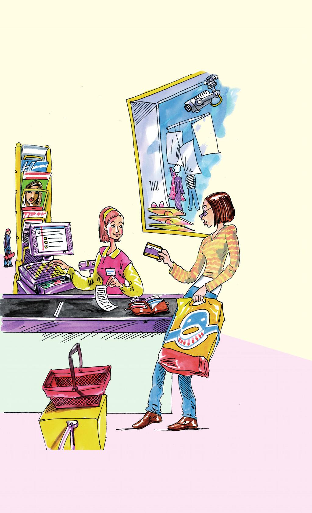 V SUPERMARKETU ΣΤΟ ΣΟΥΠΕΡΜΑΡΚΕΤ η ΒΙΤΡΙΝΑ [vitrína] výkladní skříň 25 η ΚΑΜΕΡΑ ΑΣΦΑΛΕΙΑΣ [kámera asfálias] bezpečnostní kamera το ΠΟΡΤΟΦΟΛΙ [portofóli] peněženka MODE η ΚΑΡΤΑ ΠΛΗΡΩΜΗΣ [kárta