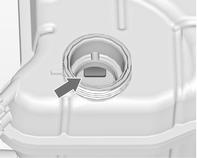 234 Péče o vozidlo U jiné verze je označená čára naplnění uvnitř plnicího hrdla. Pro provedení kontroly otevřete víčko.