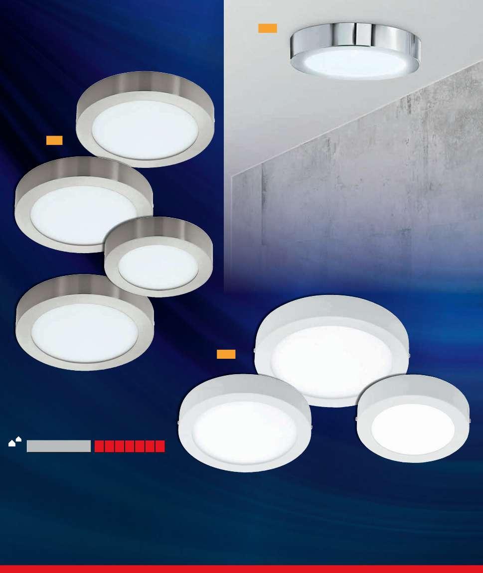 Nástěnná a stropní svítidla 4 5 1 3 4 5 1. LED svítidlo Tinus kovový odlitek, matný nikl, výška 40 mm 22 W, 2200 lm, 3000 K, 300 mm 23186369 1.490,- 2.