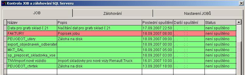 Tento postup opakujete pro všechny provozovny. Založíte tolik úloh, kolik máte provozoven. Úlohu zakládáte vždy jako správce systému přiřazený k příslušné provozovně. 2.5.