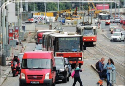 V roce 213 činil na centrálním kordonu 96 %, na vnějším kordonu 89 % a v průměru na celé síti 92 %. Skladba dopravního proudu v letech 1961 213 (prac.