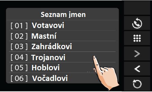 3) 2.2.2 Vnitřní interkom Pokud jsou nainstalovány vnitřní jednotky se stejnou adresou (max. 4) je možné volat mezi těmito jednotkami pomocí vnitřního interkomu.