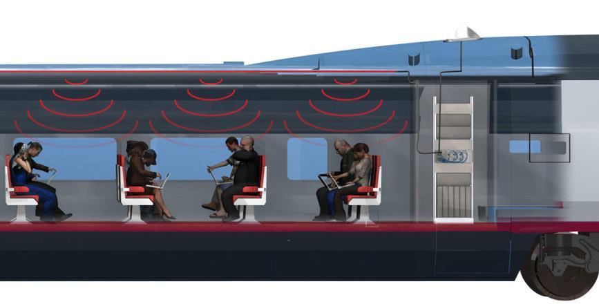 Vlakový opakovač Vysoký výkon 1-10W Obslouží desítky mobilních zařízení Zesiluje všechna pásma 800,900,1800,.