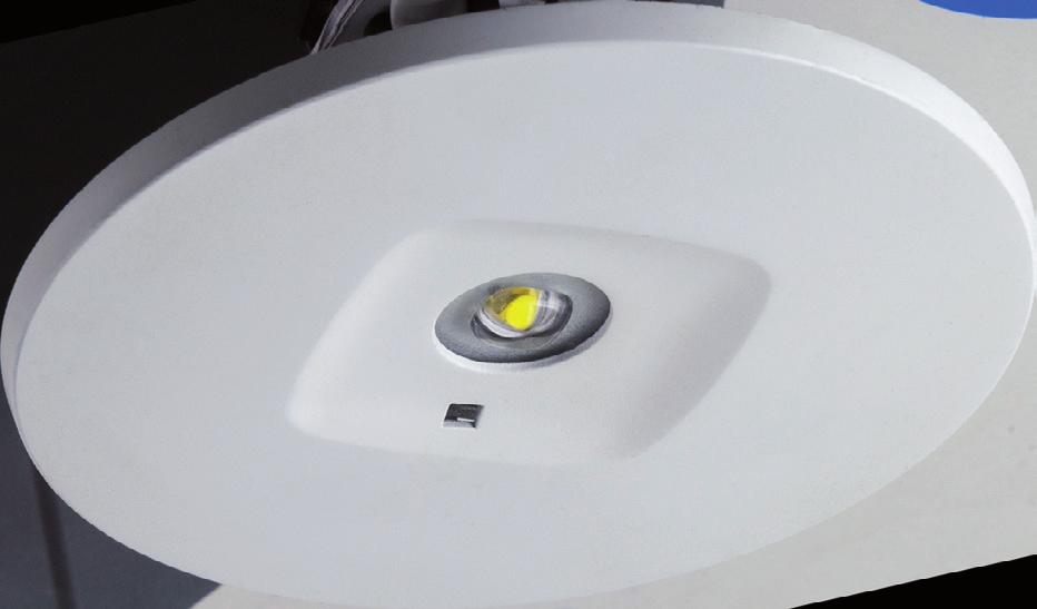UP LED AT Multi Opticom LED nouzové svítidlo Elegantní a kompaktní LED svítidlo pro nouzové osvětlení. Svítidlo UP LED AT Multi Opticom je určeno pro montáž do sádrokartonu s otvorem o průměru 60mm.