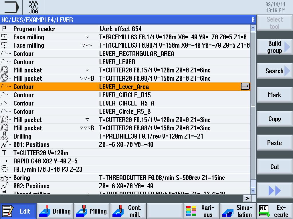 Všechno hladce funguje 3.2 Obsah základních menu 3.2.3 Program Editace programů Zde můžete editovat programy.