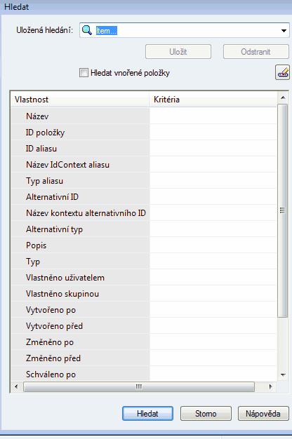 Lekce 2 Vyhledávání a zobrazení dat Dokumenty lze hledat podle atributů, například názvu, ID položky a revize. Ke hledání dokumentů můžete použít seznam již definovaných pojmenovaných hledání.