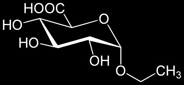 ETHYLGLUKURONID Přímým metabolitem ethanolu Vzniká konjugací ethanolu s glukuronovu kyselinou Vylučování probíha