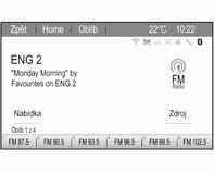 22 Rádio Právě přijímaná stanice je označena i. Seznam kategorií Řada stanic vysílá kód PTY, který specifikuje typ vysílaného programu (například zprávy).