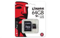 Paměťová karta KINGSTON MICRO SECUREDIGITAL CARD MicroSDHC/microSDXC Class 10 UHS-I Card rychlost čtení až 45 MB/s pracovní teplota -25 C až 85 C