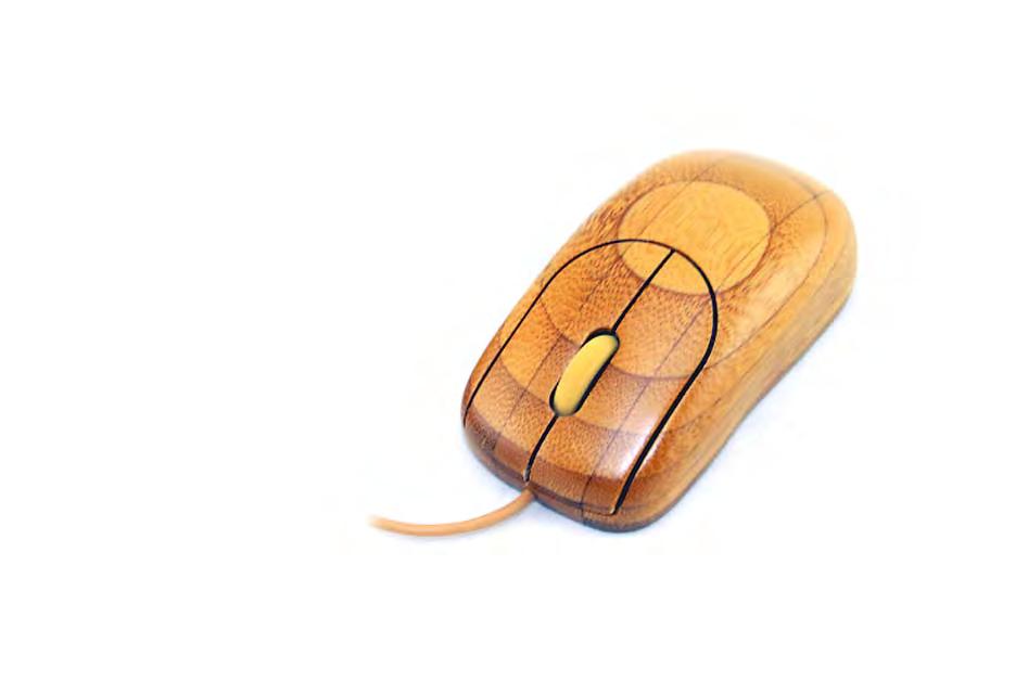 POTISKY: TAMPON LASER MYS153 Bambusová bezdrátová myš