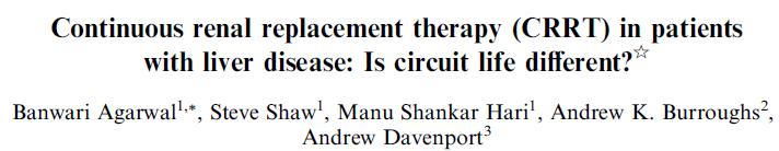 Anticoagulation did improve CRRT circuit survival without an obvious increase in bleeding or