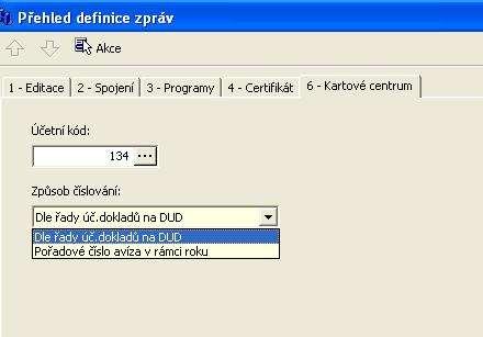 Po vyplnění příslušných polí a stisknutí tlačítka OK se uloží nastavení zprávy. Poté stisknete na tlačítkové liště ikonu Stažení.