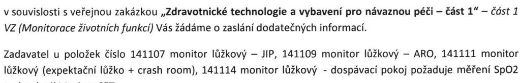 monitorů a centrálních stanic do