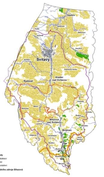 Současný stav území Přehled ekologického zemědělství Celkově se jedná o málo zastavěnou oblast, kde se nachází jedno větší město (Svitavy) a několik vesnic.
