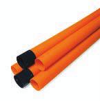 Drenáž budov dle DIN 4095 opti-drän trubka Tyčová drenážní trubka z PVC-U dle DIN 4095, minimální plocha pro vtékání vody 80 cm 2 /m, ohebná a se zárukou jakosti, barva oranžová, v délce 2,50 m s