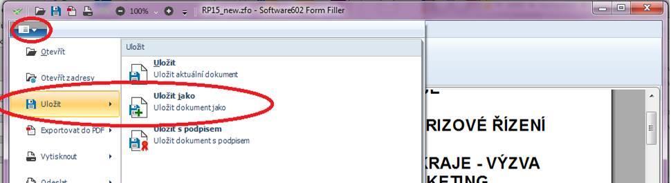 Obr. 1 - Form Filler Po stažení a následné instalaci Software602 Form Filler je možné stáhnout ze stránek Zlínského kraje (http://www.kr-zlinsky.