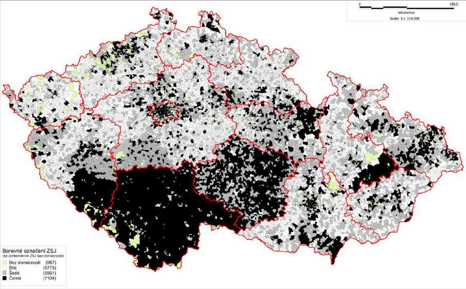 DRFG TELCO s.r.o. Základní prospekt dluhopisového programu Mapa ČR s barevným označením územních celků dle vysokorychlostního přístupu internetu V mapě jsou zohledněny i tzv.