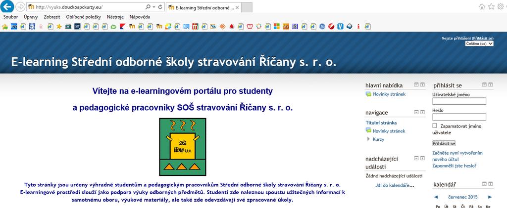 3. CO JE TO MOODLE Důležité je, nebát se. Prostředí je kompletně počeštěné a vše je doplněno nápovědou. Tu naleznete u každé položky pod tlačítkem. 3.