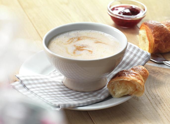 Café au lait Francouzská káva Cafè au lait je obvykle podávána v misce a je