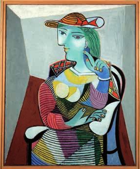 MATEMATICKÝ SVĚT 2. ČTVRTÝ ROZMĚR Na obraze Portrét Marie-Thérèse Walterové namaloval Picasso svoji přítelkyni z různých úhlů pohledu. U klobouku pozorujeme dvě různé perspektivy, zdola a shora.