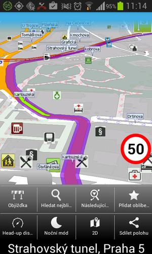 31 Navigator pro Android Klikněte na Objížďka