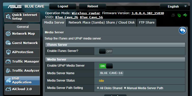 3.6.2 Používání aplikace Servers Center (Centrum serverů) Aplikace Servers Center (Centrum serverů) umožňuje sdílet mediální soubory z disku USB prostřednictvím adresáře serveru médií, služby sdílení