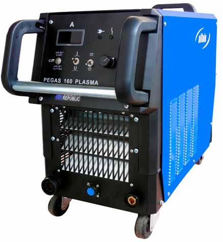 PLASMA PEGAS 160 PLASMA Plasmový řezací stroj IGBT PFC invertor malý rozměry, velký výkonem těžká strojírenská výroba průmyslová výroba možnost připojení na automat Touto invertorovou plasmou