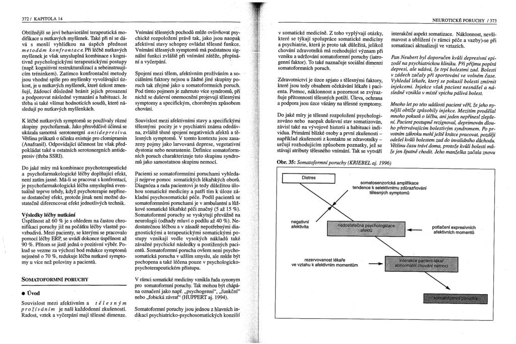 372/ KAPITOLA 14 NEUROTICKÉ PORUCHY / 373 Obtížnější se jeví behaviorální terapeutická modifikace u nutkavých myšlenek.